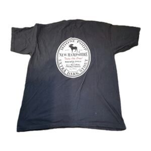 Moose Poop New Hampshire Black T Shirt Comfort Colors Size Lg